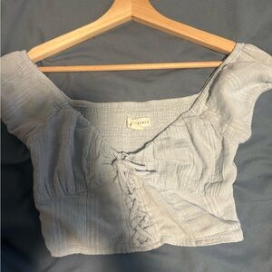 Aeropostale off shoulder baby blue top
#blue #cute